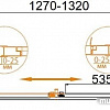 Душевая дверь Cezares Molveno-BF-1-130-P-Cr-IV