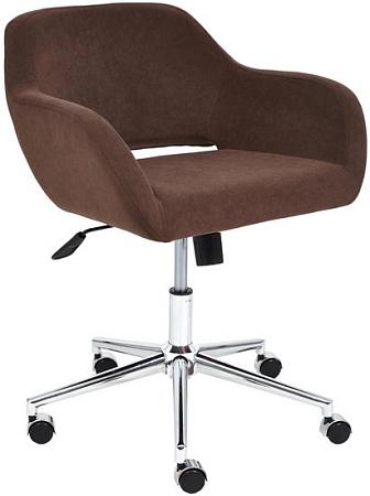 Кресло TetChair Modena (флок, хром/коричневый)
