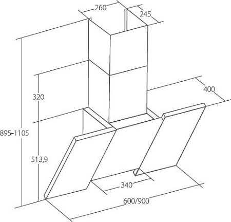 Кухонная вытяжка Akpo Helios 60 WK-6 (черный)