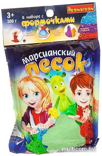 Песок кинетический Bondibon Марсианский песок ВВ1727 (зеленый)