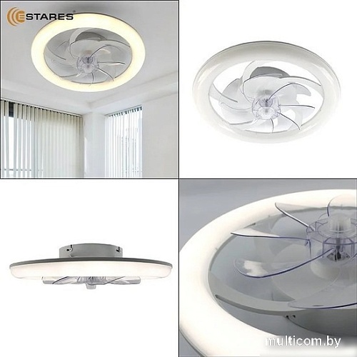Припотолочная люстра Estares Fan Simple 65W+18W R-APP-480x125-WHITE/WHITE-220-IP20