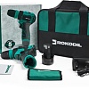 Дрель-шуруповерт Rokodil Twist 2 Air 1047196 (с 1-им АКБ, сумка, набор оснастки)
