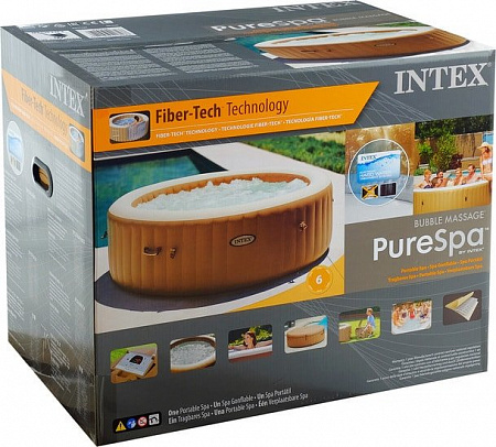 Надувной бассейн Intex Pure Spa Bubble Massage 28428 (216x71)