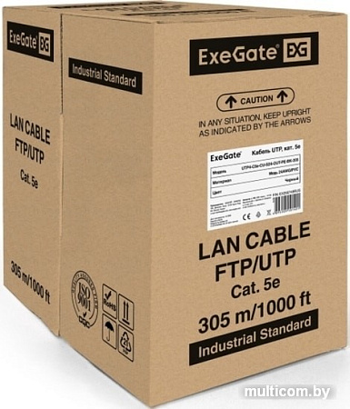 Кабель ExeGate UTP4-C5e-CU-S24-OUT-PE-BK-305 UTP