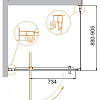 Душевой уголок Cezares MOLVENO-AH-1-100/90-C-Cr-IV