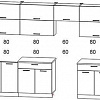 Кухня Интерлиния Мила Gloss 60-30 (белый/асфальт)