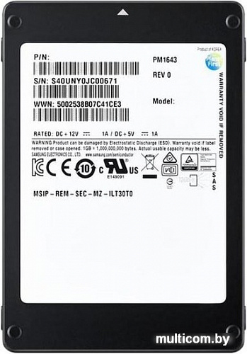 SSD Samsung PM1643 7.68TB MZILT7T6HMLA