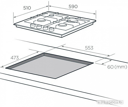 Варочная панель Midea MG 687 X