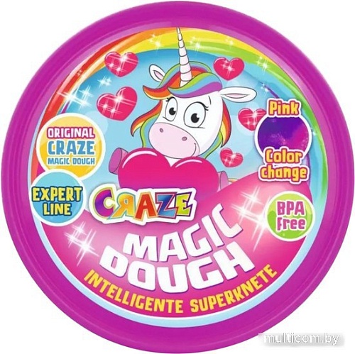 Тесто для лепки Craze Magic Dough Попрыгунчик Мечты единорога 35306.C (фиолетовый/розовый)