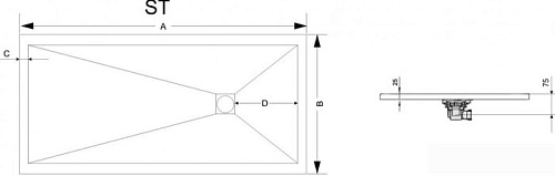 Душевой поддон RGW ST-0149W 140x90