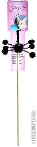 Игрушка для кошек Glory Life Норковый паук на веревке 146024
