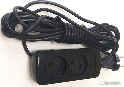 Удлинитель Тифлос У6-2 (5м, черный)