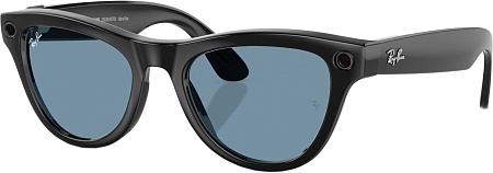 Умные очки Ray-Ban Meta Skyler RW4010 (черный глянцевый/синий)