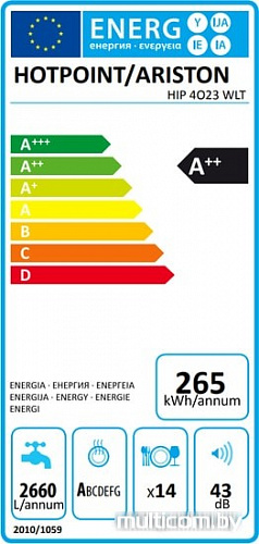 Посудомоечная машина Hotpoint-Ariston HIP 4O23 WLT
