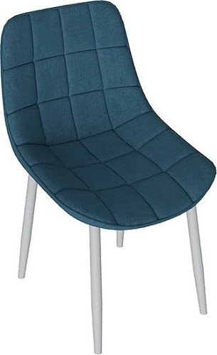 Стул Трия Boston (белый муар/велюр V006 бирюзовый)