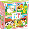 Набор пазлов Puzzle Time Ферма 4 в 1 (86 эл)