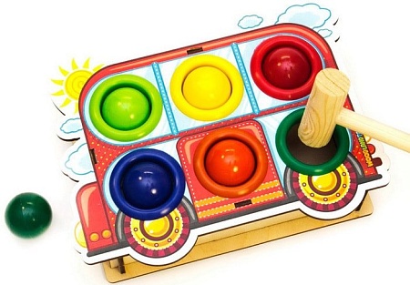 Молоточек WoodLand Toys Автобус 115404