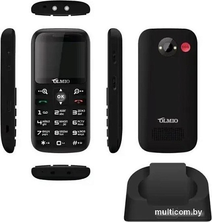 Кнопочный телефон Olmio C37 (черный)