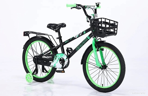 Детский велосипед Nialanti Spike 20 2025 (черный/зеленый)
