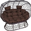 Садовый диван M-Group Лежебока 11190205 (на подставке с коричневым ротангом/коричневая подушка)