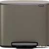 Brabantia Bo Pedal Bin 11л + 23л (платиновый)