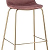 Стул Stool Group Валенсия велюр барный (пыльно-розовый) золотые ножки