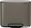 Brabantia Bo Pedal Bin 11л + 23л (платиновый)