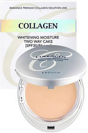 Компактная пудра Enough Collagen Whitening Moisture Twoway Cake Со сменным блоком тон 13 (2x13 г)