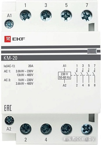 Контактор EKF PROxima KM-3-20-40