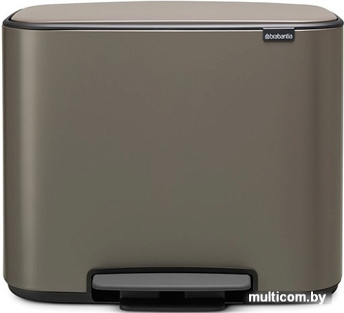 Brabantia Bo Pedal Bin 11л + 23л (платиновый)