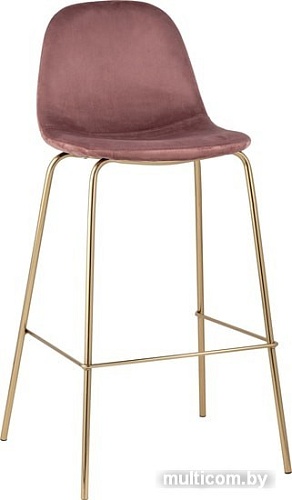 Стул Stool Group Валенсия велюр барный (пыльно-розовый) золотые ножки