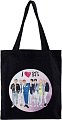 Сумка шоппер Эксмо. I Love BTS 9785041188238 (черный)