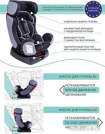 Детское автокресло Amarobaby Professional (черный/серый)