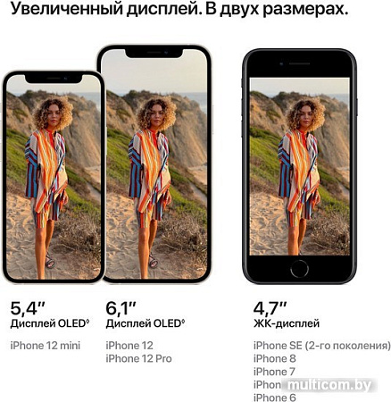 Смартфон Apple iPhone 12 64GB Воcстановленный by Breezy, грейд A (синий)