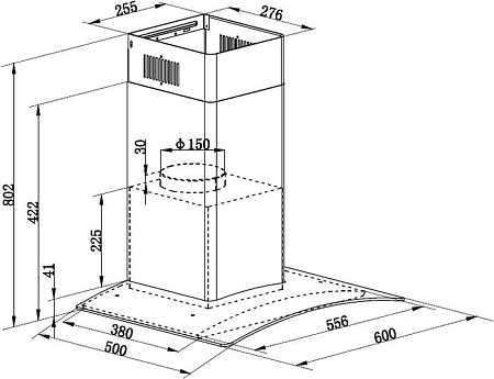 Кухонная вытяжка Zigmund & Shtain K 136.6 B