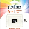 Карта памяти Perfeo microSDHC PF4GMCSH10ES 4GB