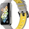 Ремешок Rumi силиконовый для Huawei Band 7 (серый/желтый)