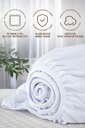 Защитный наматрасник Luxsonia Caress Непромокаемый 200x200/25 (белый)