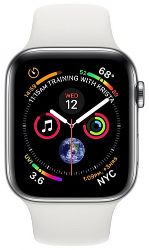 Часы Apple Watch Series 4 GPS + Cellular 40mm Stainless Steel Case with Sport Band