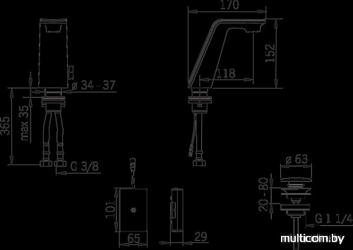 Смеситель Oras Il Bagno Alessi Sense [8710F]