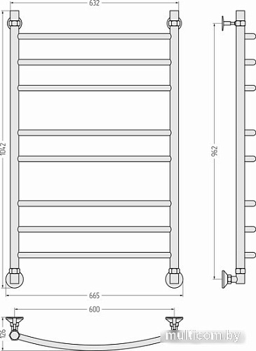Полотенцесушитель Сунержа Аксиома-20 100x60 00662-1060
