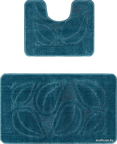 Набор ковриков Maximus Flora 2569 (50x80/40x50, темно-синий)