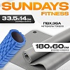 Набор для йоги Sundays Fitness Валик IR97435B + Коврик IR97506 (голубой, серый)