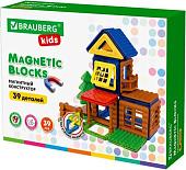 Конструктор BRAUBERG 663849 Kids Magnetic Build Blocks-79 Построй дом