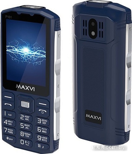 Кнопочный телефон Maxvi P101 (синий)