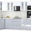 Готовая кухня Интерлиния Мила Пластик 1.88x3.4 LV (белый глянец/туманный глянец/опал светлый)