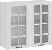 Шкаф навесной Трия Лина 1В8С (белый)