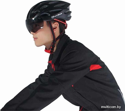 Cпортивный шлем RockBros WT-027 (р. 57-62, черный)