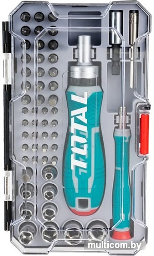 Набор отвертка с битами и головками Total TACSD30556 (55 предметов)