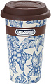 Термокружка DeLonghi Blue Flower DLSC064 300мл (бежевый/синий)